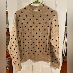 H&M XS brown and black dotted sweater